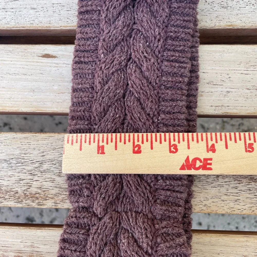 Roots Canada Chunky Stretch Knit Purple Winter Headband